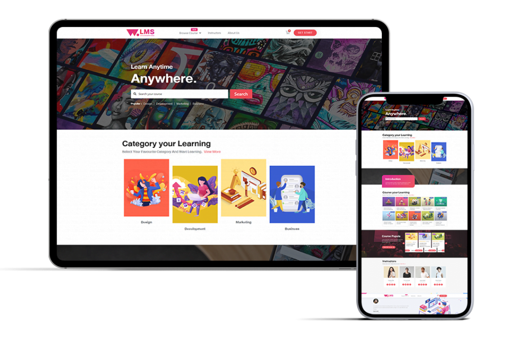 LMS, ระบบเรียนออนไลน์, ระบบอบรมออนไลน์, รับทำเว็บ e-learning